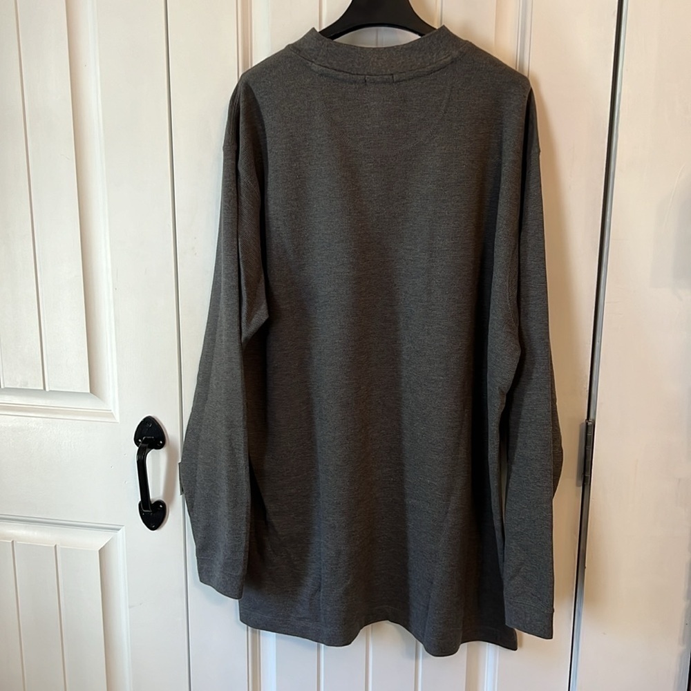 Alex Cannon NWT Men’s long sleeve XL Charcoal Heather pullover shirt - Picture 5 of 11